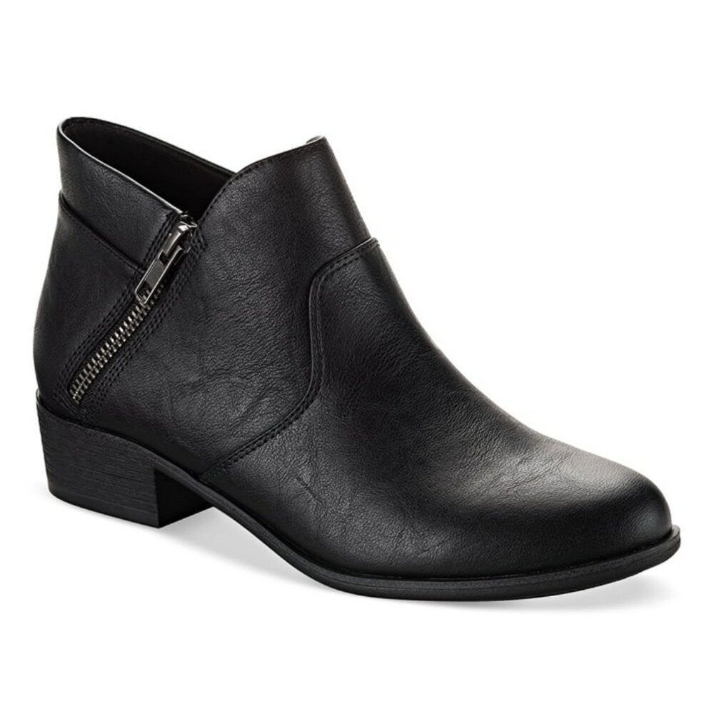 Sun + Stone Women's Adelinee Double Zip Black Ankle Booties Size 12 (MSRP $80)